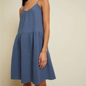 Nation LTD Womens black Addie tiered gauze cotton mini dress S